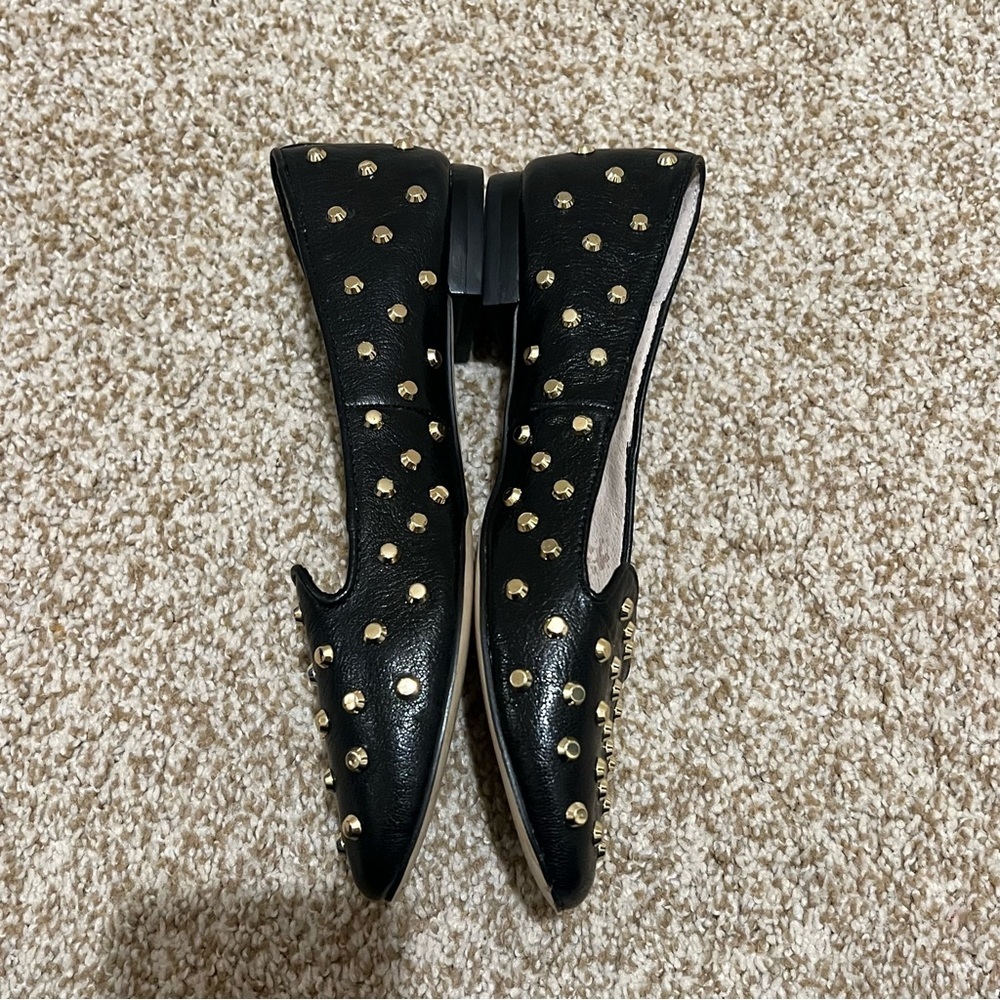 Michael Kors Ailee Black and Gold Studded Loafers/Flats Size 7 - Picture 7 of 12